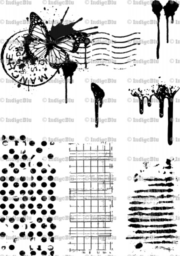 Postmark, Drips and Textures - Digi
